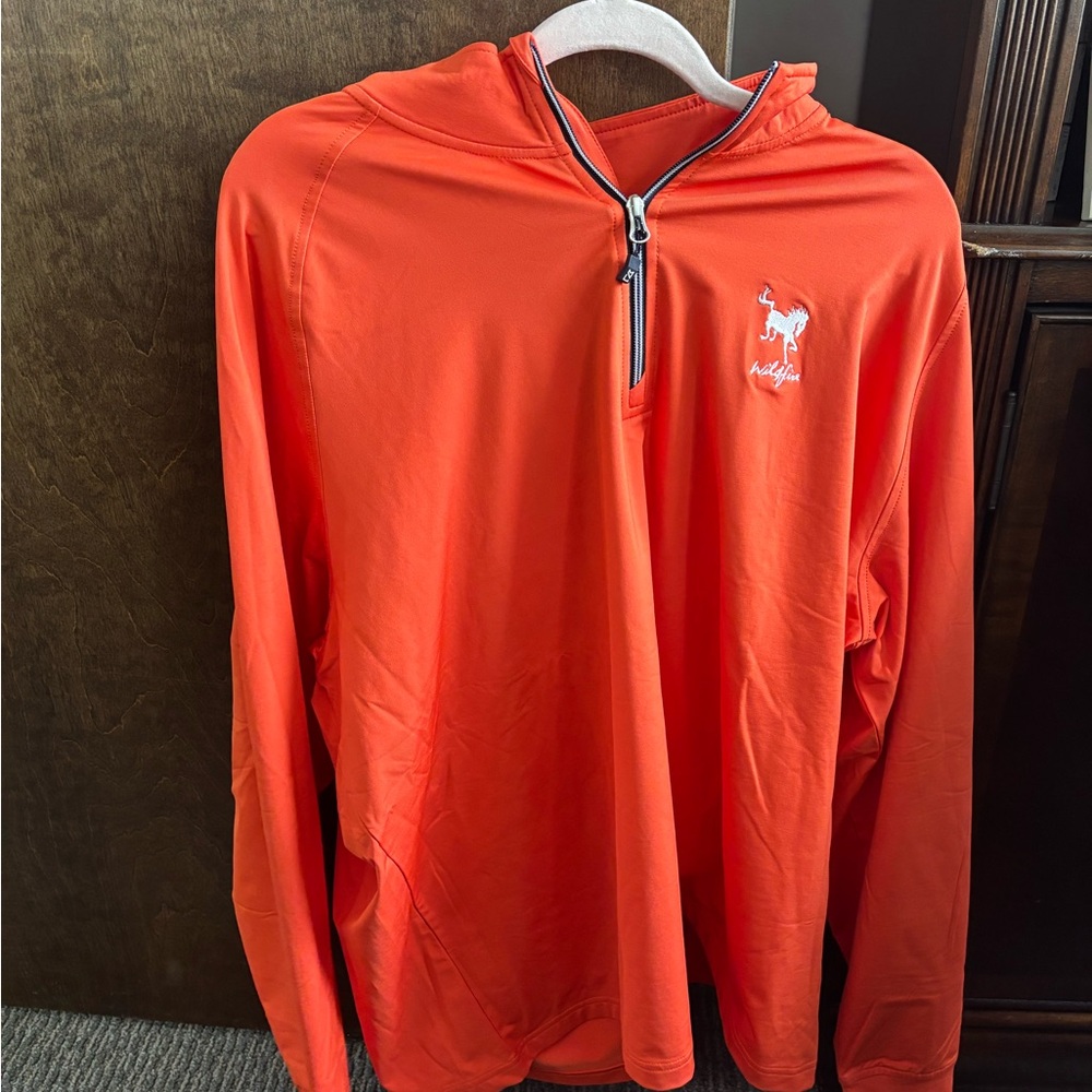 Cutter & Buck Bright Orange Quarter-Zip Pullover